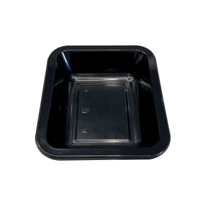 Model HS20 - 10 oz Rectangle Black CPET Tray 