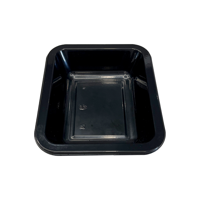 Model HS20 - 10 oz Rectangle Black CPET Tray 