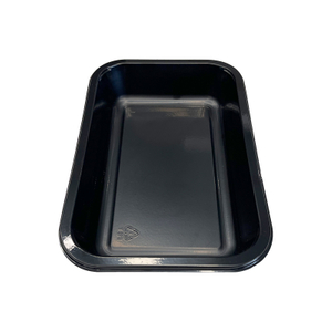Model 031 - 17 oz Rectangle Black CPET Tray 