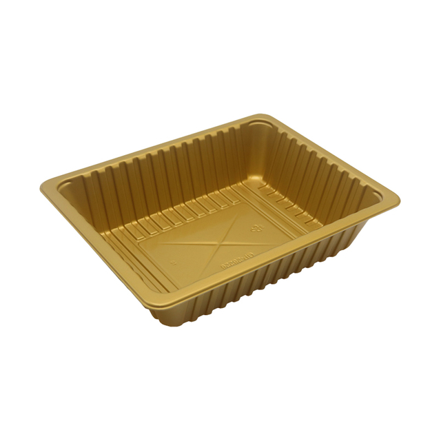 HSQY 10,7x8,5x2,6 tommers rektangel Golden PP plastkjøttbrett