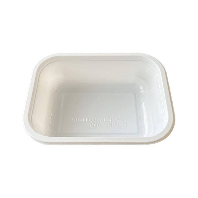 Model 022 - 19 oz rechthoek witte CPET -lade