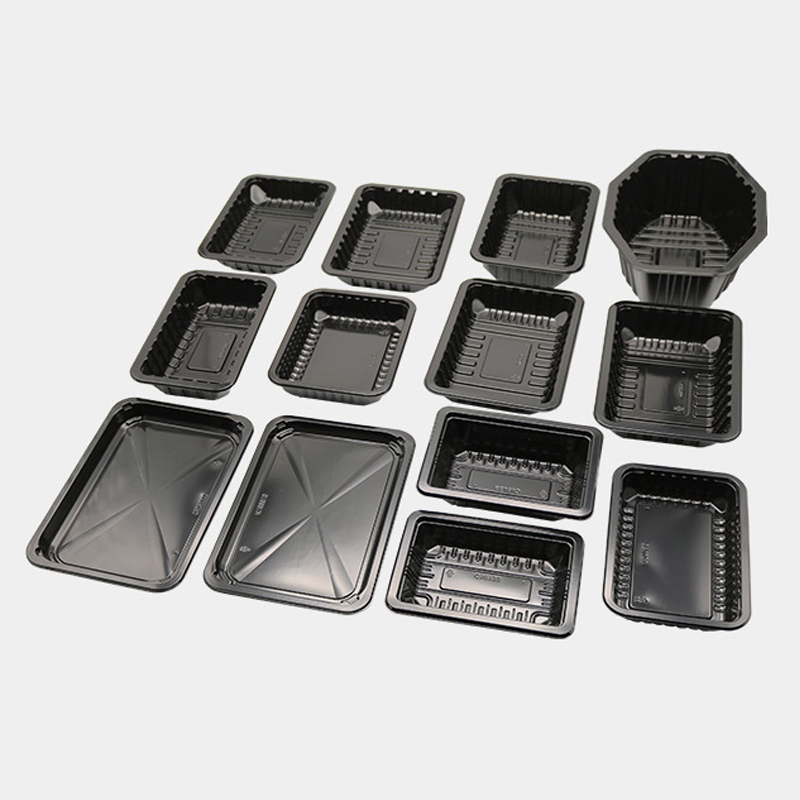 HSQY 9.6X6.4X1 In Rectangle Black Plastic PP High Barrier Tray