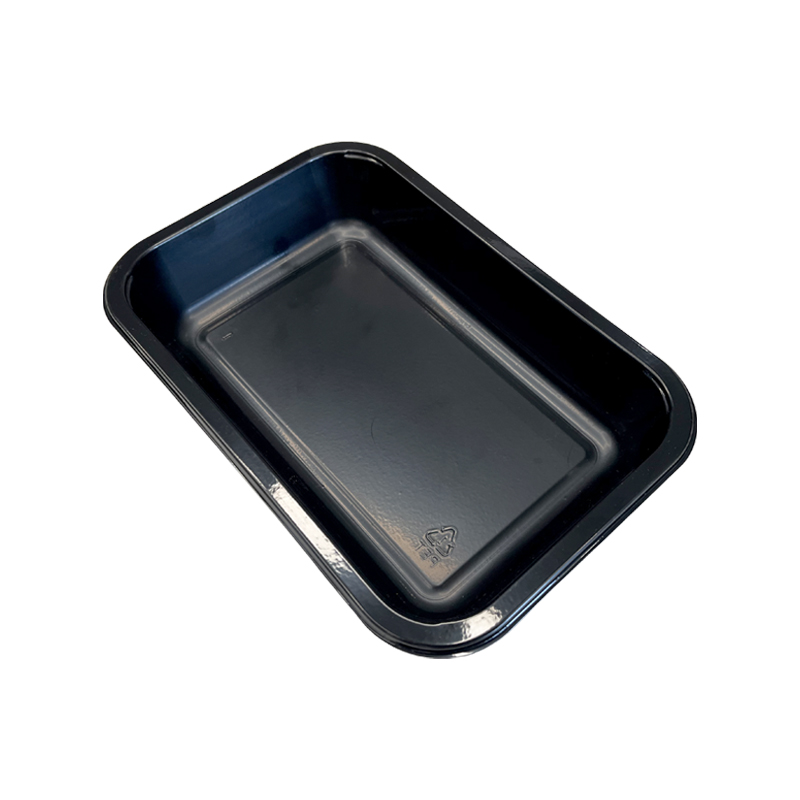 Model 031 - 17 oz Rectangle Black CPET Tray 