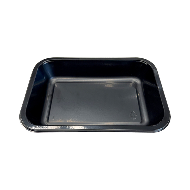Model 031 - 17 oz rechthoek Black CPET -lade 