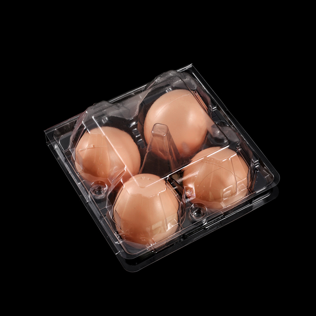 HSQY 4-Count Clear Plastic Egg Cartons