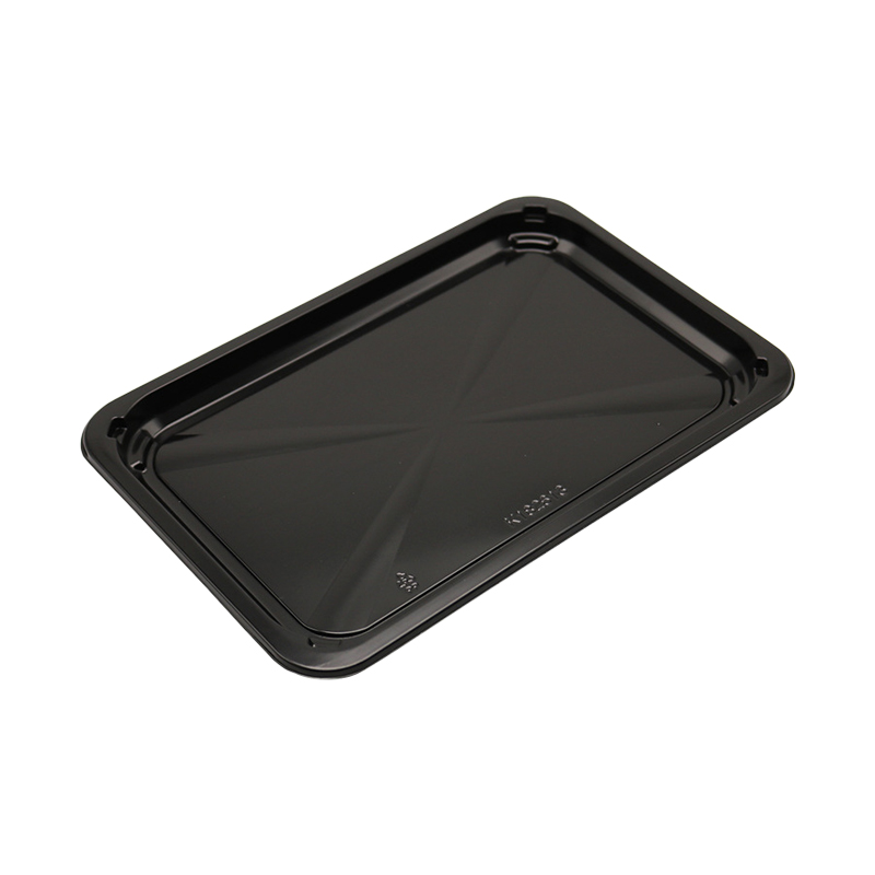 HSQY 8.7X5.9X0.6 In Rectangle Black Plastic PP High Barrier Tray
