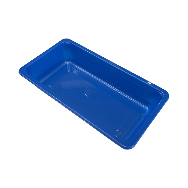 Model 021 - 10 oz Rectangle Blue Airline CPET Tray