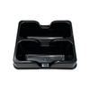 Model 026 - 15 oz Rectangle 2 Compartment Black CPET Tray