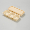 1 2 3 Compartment Cornstarch Bento Box With Lids, Disposable Cornstarch Food Container