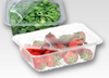 HSQY 4.1 X 4.1 X 1.6 Inch Clear PET Plastic Square Fruit Clamshells Container