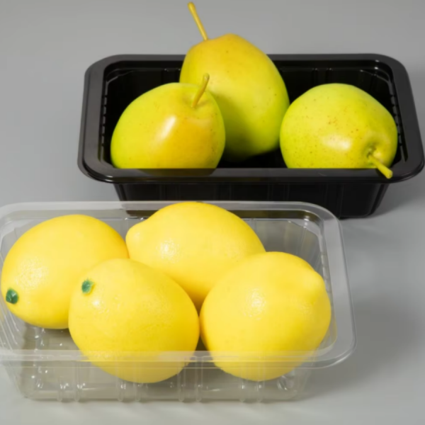 HSQY 7.48x4.72 Inch Disposable Rectangle Clear PET Plastic Tray