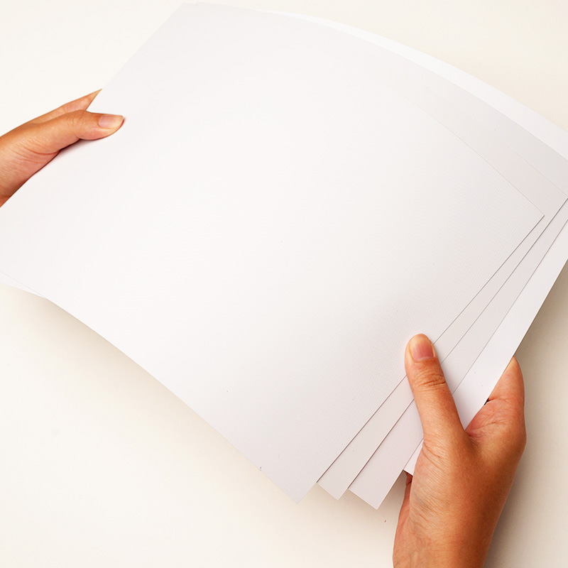Glossy white PVC sheet for playing cards