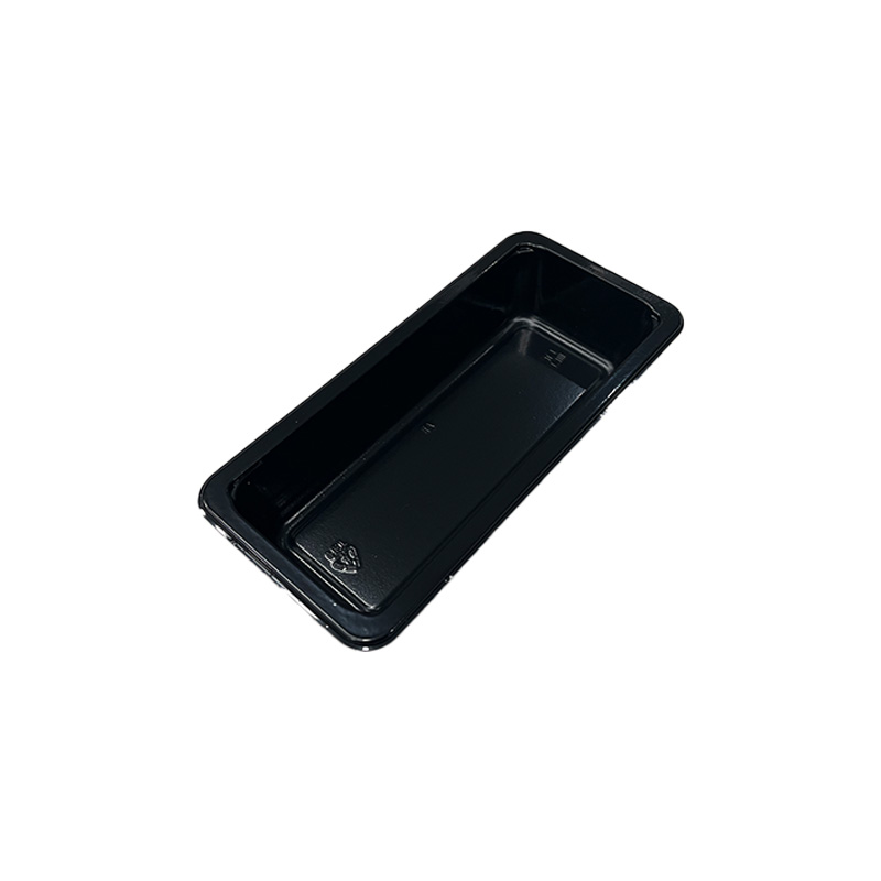 Model 030 - 10 oz Rectangle Black CPET Tray