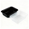 HSQY 7.5X4.7X1.7 In Rectangle Black Plastic PP High Barrier Tray