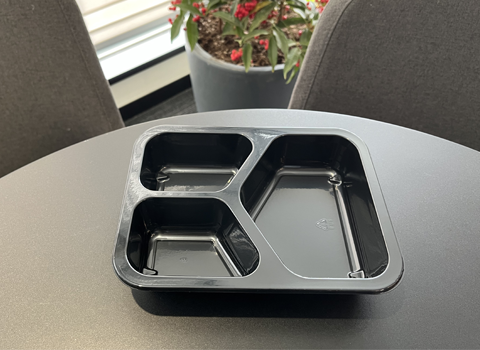 Eco-Friendly And Reusable Disposable CPET Takeaway Meals Food Tray