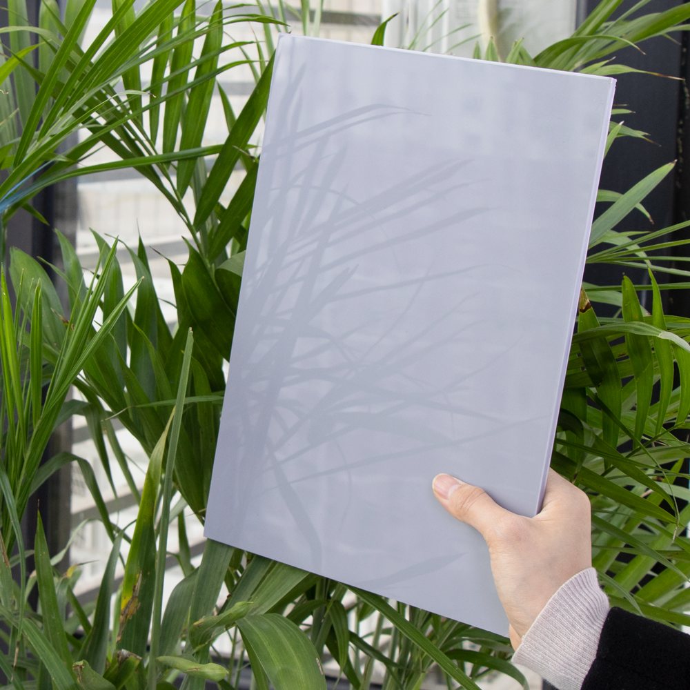 PVC Gro Kartonplack aus Recyclingsmaterial 