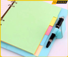 HSQY A4 A5 A6 Colored Polypropylene Sheet for Loose-leaf Journal Notebook Dividers