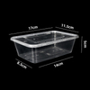 HSQY 7.09X4.72X2.76 In Rectangle Clear Plastic PP High Barrier Tray
