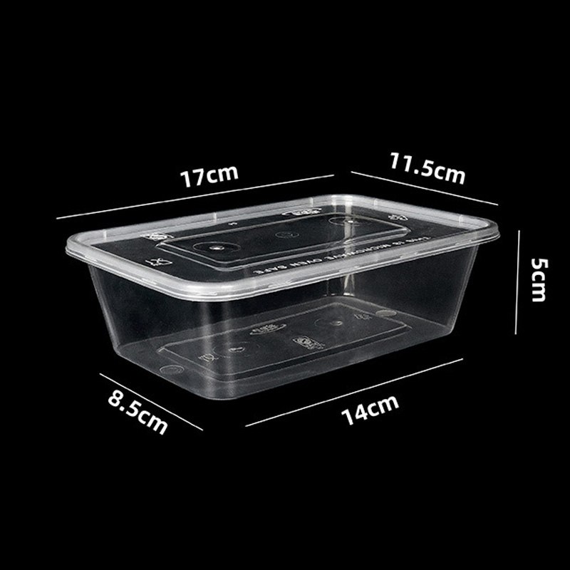 HSQY 7.09X4.72X2.76 In Rectangle Clear Plastic PP High Barrier Tray