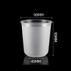 Hsqy 13oz 17oz 24oz 90mm diameter u-hugis na nagyelo na plastik na pp injection tasa