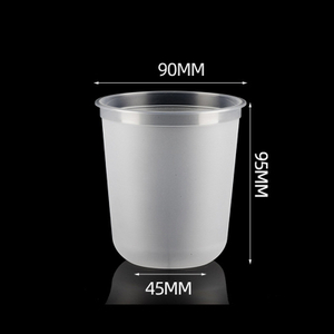 Hsqy 13oz 17oz 24oz 90mm diameter U-bentuk cawan suntikan plastik pp plastik