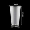 HSQY 13oz 17oz 24oz 90mm Diameter U-Shape Frosted Plastic PP Injection Cups