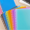 HSQY A4 A5 A6 Colored Polypropylene Sheet for Loose-leaf Journal Notebook Dividers