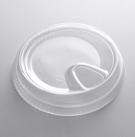 Compostable Clear PLA Dome Lids, Biodegradable Cold Drink Cup Lids