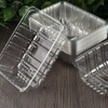 HSQY 7.48x4.72 Inch Disposable Rectangle Clear PET Plastic Tray
