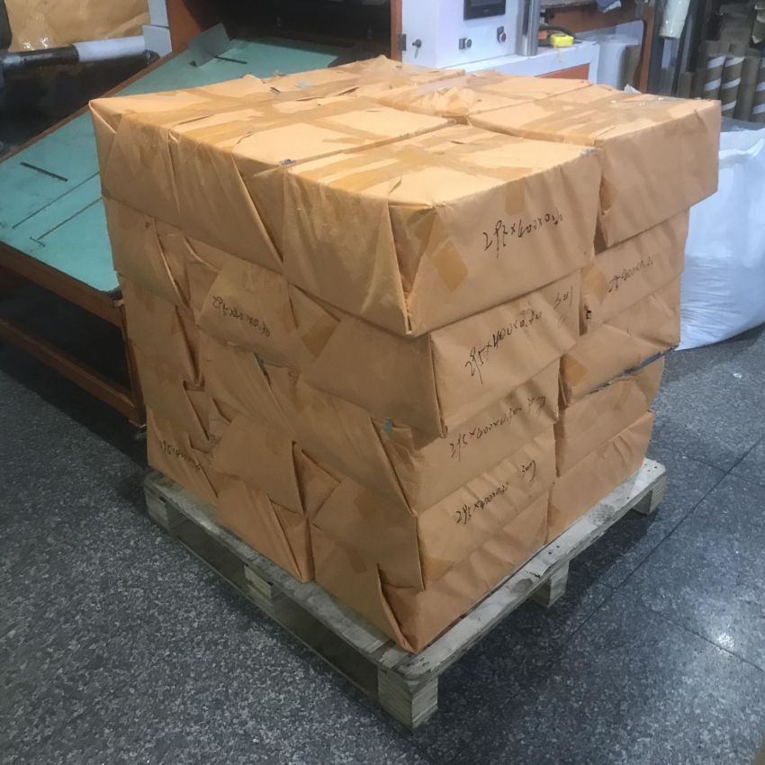 PVC book covers on pallet