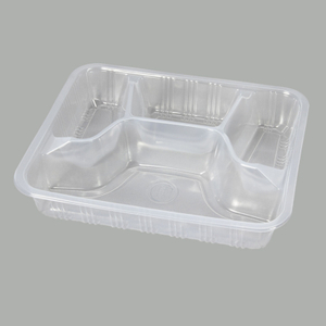 HSQY 4 Compartimento Desechable PP Clear PP Taid -Box Container con tapas