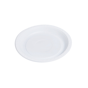 Plato desechable redondo de polipropileno blanco de 6 pulgadas HSQY