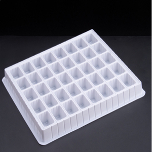 Ukuran hsqy kustom makanan plastik putih nampan insert blister