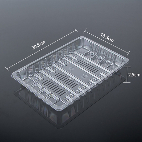 HSQY 8.66x6.69 Pouce Rectangle jetable PET Plateau ya plastique ya polele