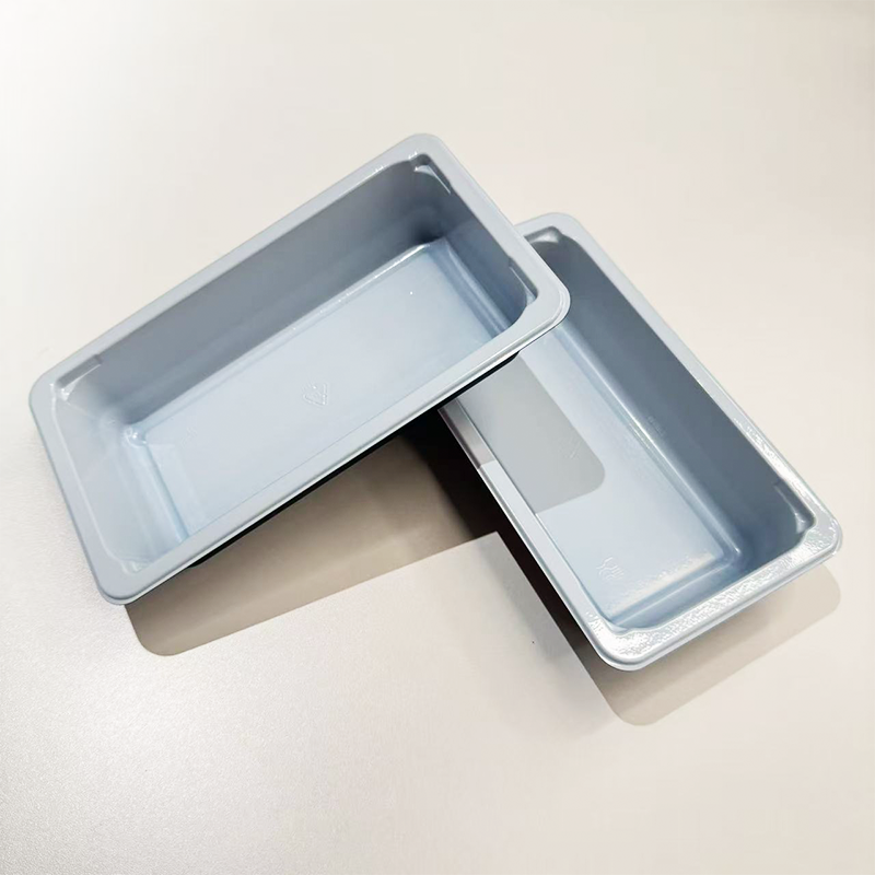 10 oz Rectangle Dual-Color Aviation CPET Food Tray