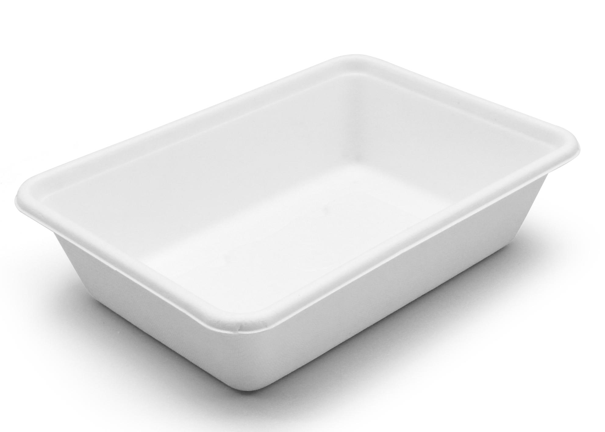 3 4 Compartment Bagasse Meal Tray with Lids, Take Out Food Tray, 100% compostable