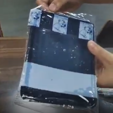 Model HS16 - 15 oz Rectangle 2 Compartment Black CPET Tray