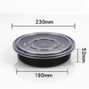 hsqy 50 oz a ni. Disposable round black PP plastic takeout lunch bowl a khuhna a awm bawk.