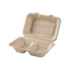 9  'x6 ' x3  'Bagasse ClomsHELL Midziyo, tora mabhokisi ekudya, 100% compostable