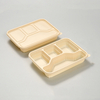 1 2 3 Compartment Cornstarch Bento Box With Lids, Disposable Cornstarch Food Container