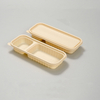 1 2 3 Compartment Cornstarch Bento Box With Lids, Disposable Cornstarch Food Container