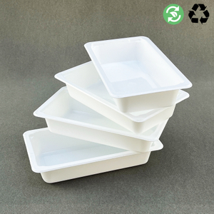 Factory Wholesale Price Black/White Cpet Food Tray With Blister Packaging For Airline
