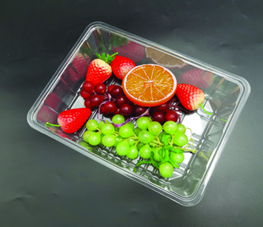 HSQY Disposable Clear PET Plastic Fruit Tray 