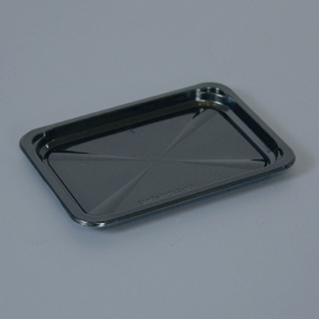 HSQY 10.3X6.9X0.6 In Rectangle Black Plastic PP High Barrier Tray