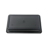 Model 009 - 12 oz. Rectangle Black Airline CPET Tray 