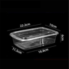 HSQY 7.09X4.72X2.76 In Rectangle Clear Plastic PP High Barrier Tray