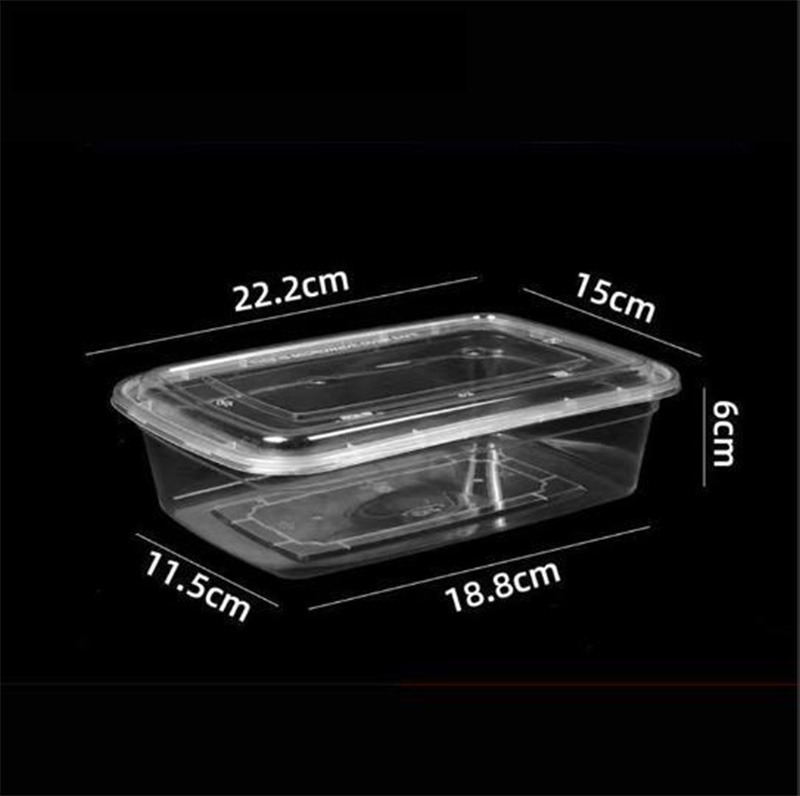 HSQY 7.09X4.72X2.76 In Rectangle Clear Plastic PP High Barrier Tray