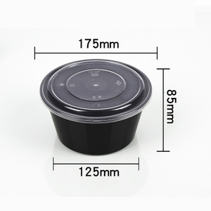 hsqy 42 oz a ni. Disposable black PP plastic takeout lunch bowl a khuhna a awm bawk.