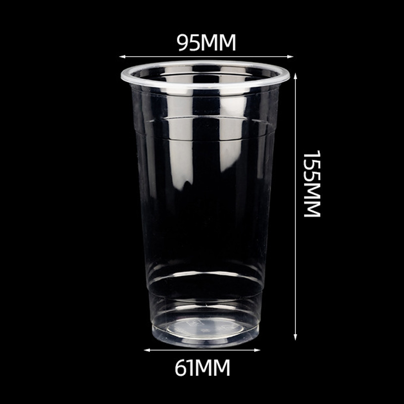 HSQY 12oz 17oz 24oz 95mm Diameter U-Shape Clear Plastic PP Injection Cups