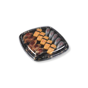 HSQY 8,9 x 8,9 x 0,8 pollici contenitore a vassoio di sushi con coperchio